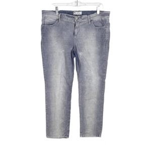 Free People Size 31 Corduroy Cropped Ankle Pants Gray